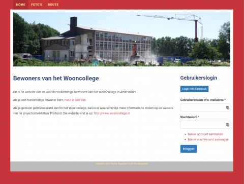 Bewonerswebsite Wooncollege Amersfoort